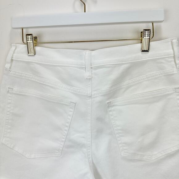 J.Crew Classic White Denim Short Womens White High Waist Minimalist US 28 NWT - Picture 6 of 9